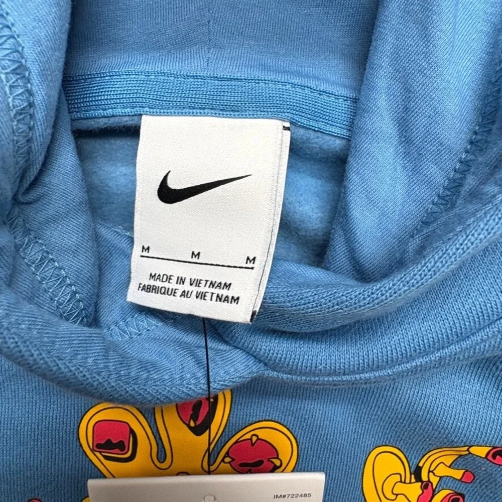 Nike Lebron James Pullover Hoodie Youth Medium Blue Crowned Lion Logo DJ5728